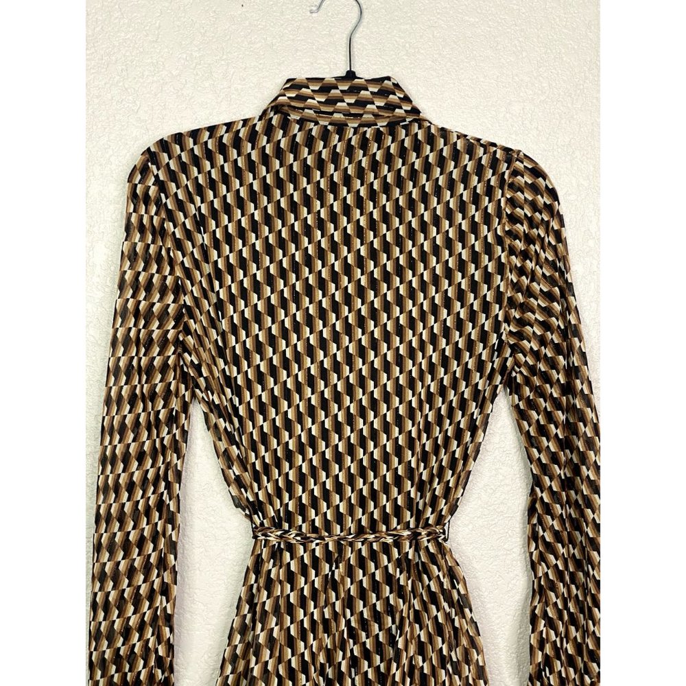 Zara Brown and Black Mini Dress - Picture 11 of 15